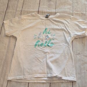 Gildan Kids White Tee with Blue Graphic